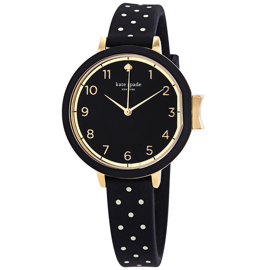 Women's Park Rrow Silicone Black Dial Watch