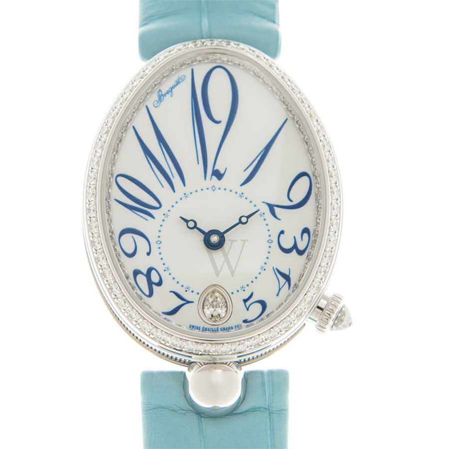 Women's Reine de Naples (Alligator) Leather White Dial Watch