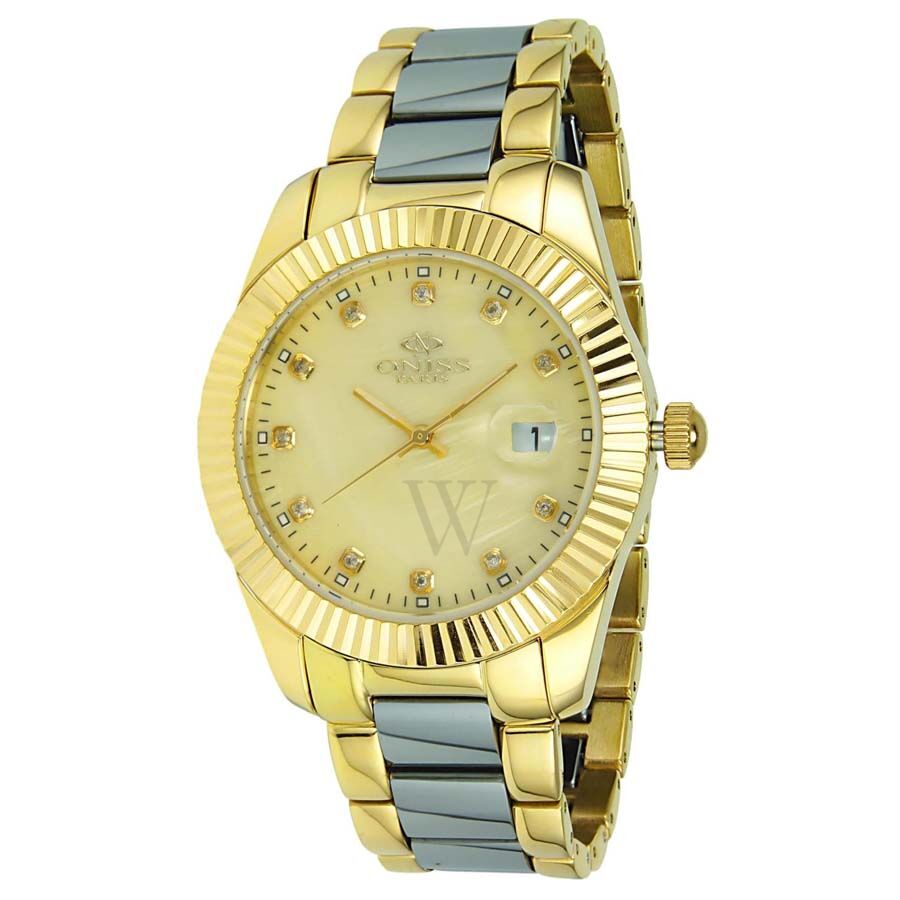 Women's Ridge Stainless Steel and Tungsten Gold-Tone Dial Watch