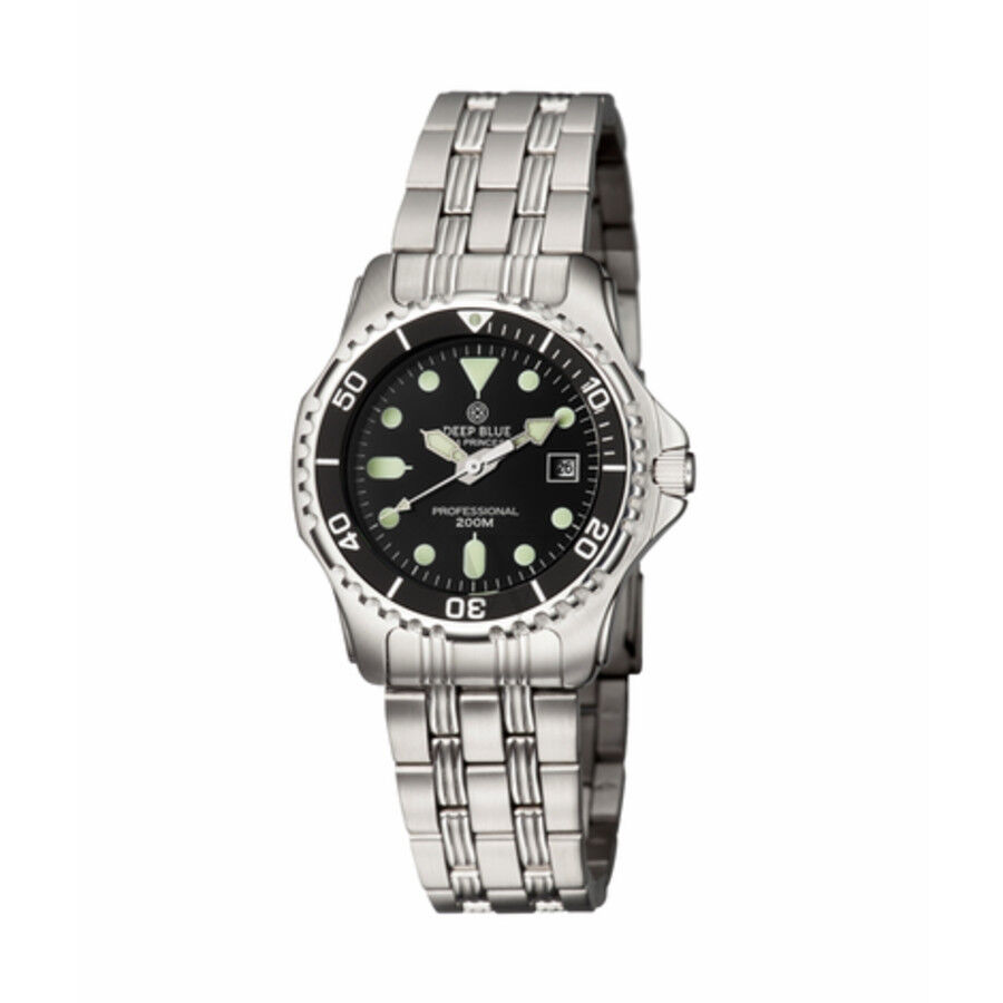 Women's Sea Princess Diver Stainless Steel Black Dial Watch