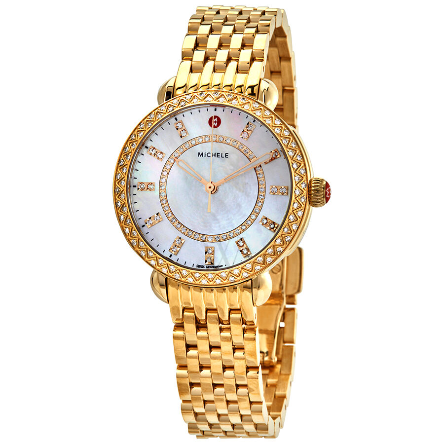 Women's Sidney Classic Stainless Steel Mother of Pearl (Diamond-set) Dial Watch