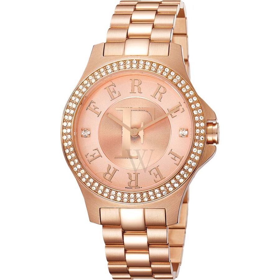Women's Stainless Steel Rose Gold Dial Watch