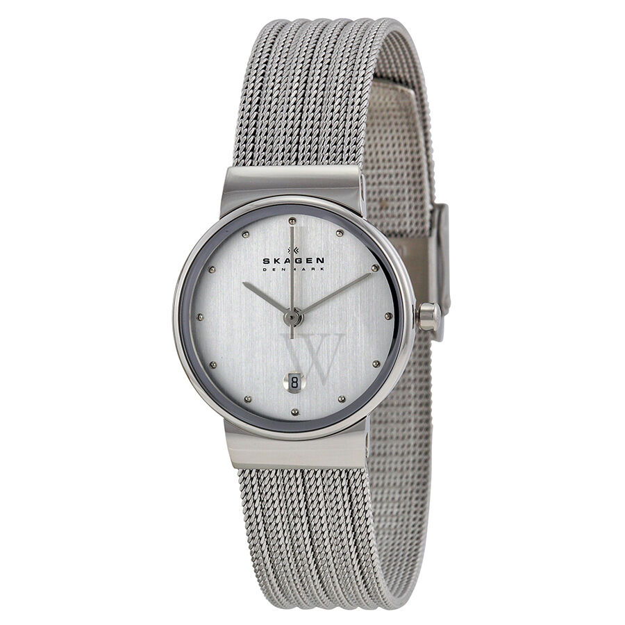 Women's Steel Stainless Steel Mesh Chrome Dial Watch