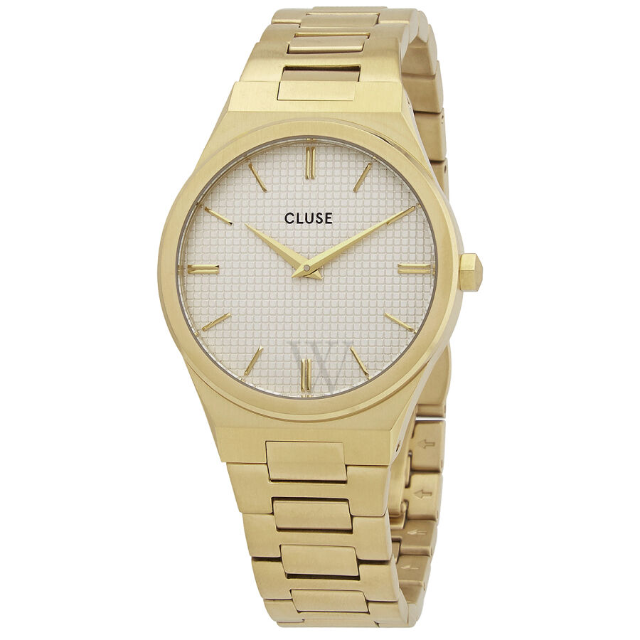 Women's Vigoureux Gold Stainless Steel Whiite Dial Watch