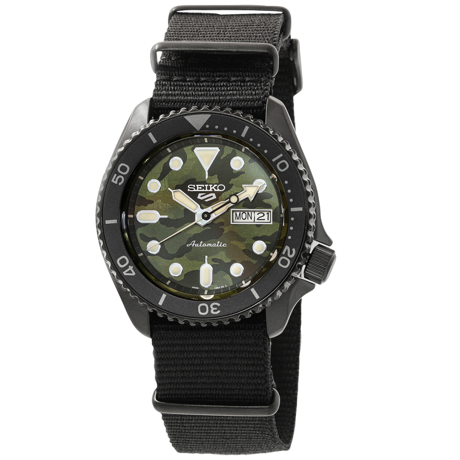 Men\'s Chronograph Stainless Steel Green Dial Watch | World of Watches