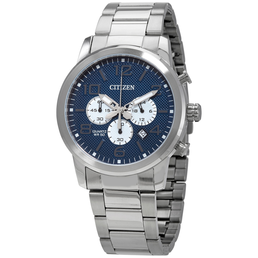 World Chronograph of Stainless Dial | Watch Watches Steel Men\'s Blue