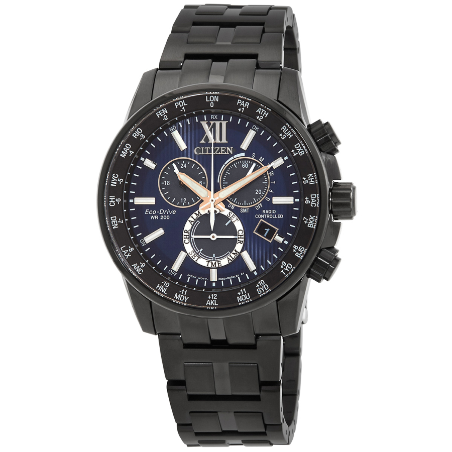Men's Chandler Eco-Drive Chronograph Stainless Steel Blue Dial