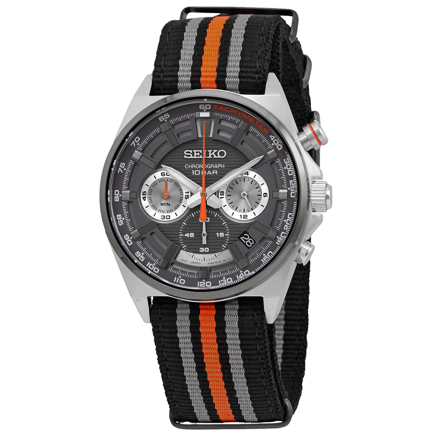 Men's Core Chronograph Nylon Grey Dial Watch World of Watches