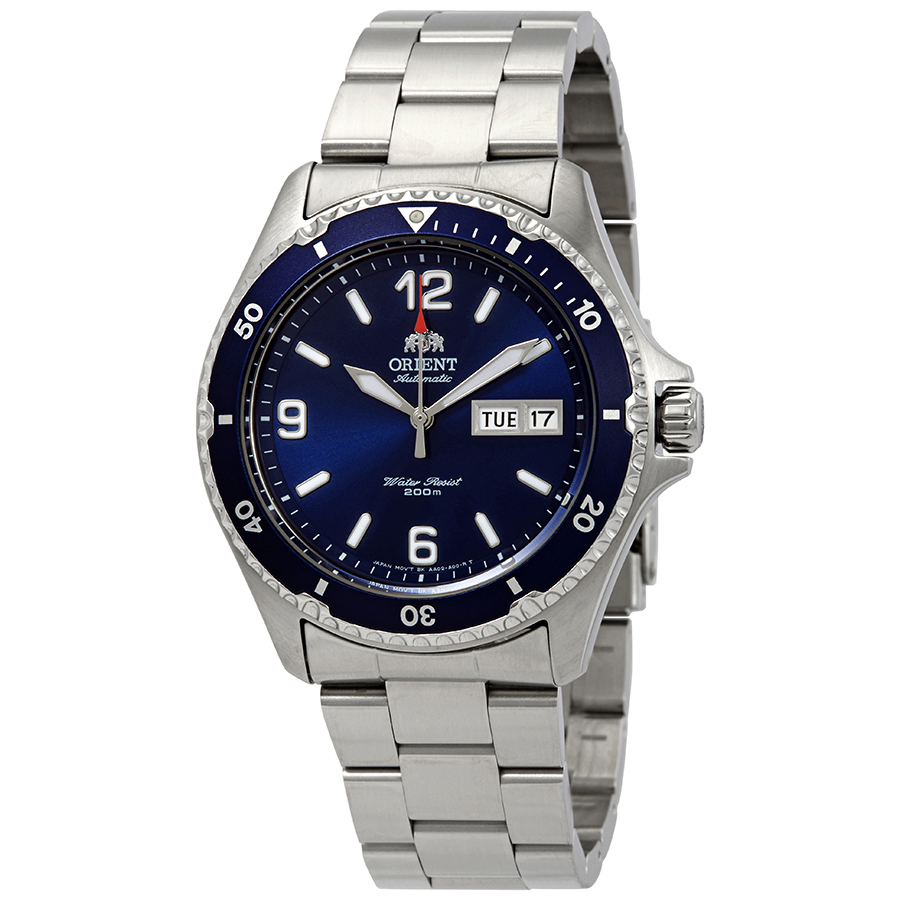 Watches large Marine Stainless ICE Steel 3H World - - | of Watch steel Dial Men\'s Blue - Extra silver