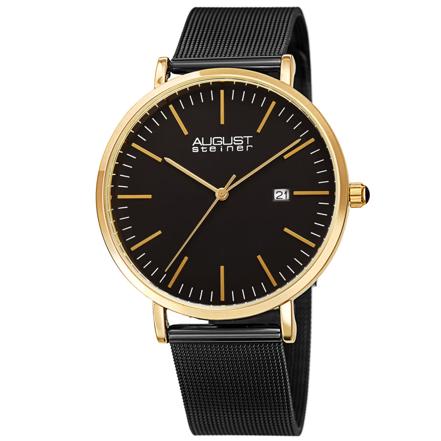 Men\'s Slim (Polyvinyl Runway World of Watches Black Dial | Watch PVC Chloride)