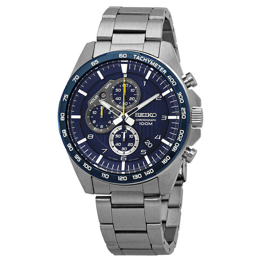 Blue | Men\'s Dial Chronograph Watch Steel Stainless of Watches World