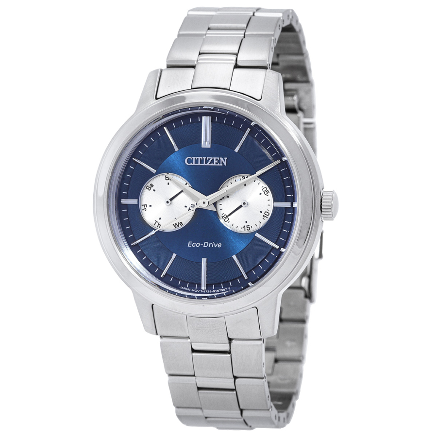 Men\'s Chronograph Stainless Steel Blue Dial Watch | World of Watches