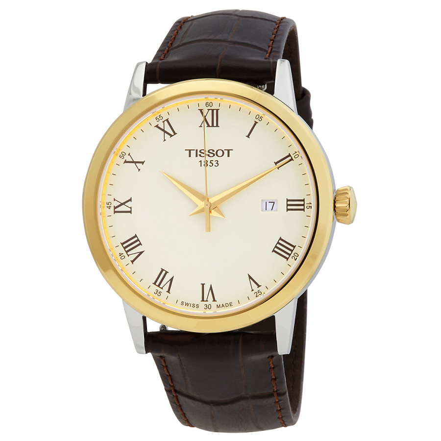 Men's Copeland Leather Cream Dial Watch | World of Watches