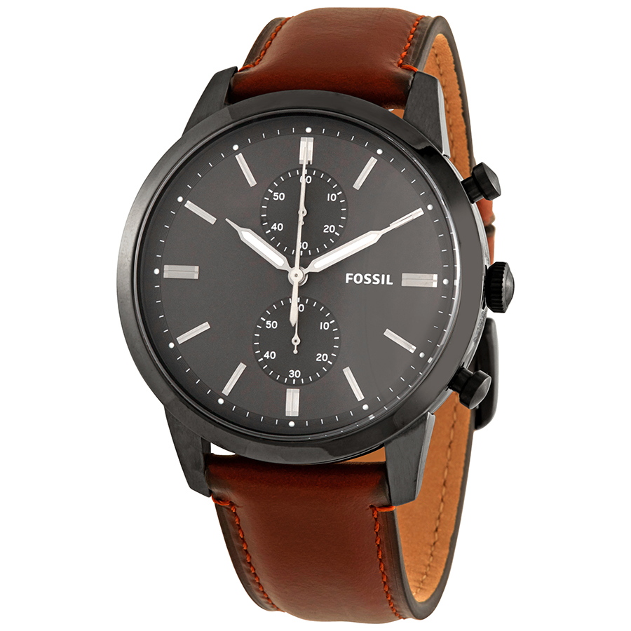 Men\'s Neutra Chronograph Leather Black Dial Watch | World of Watches