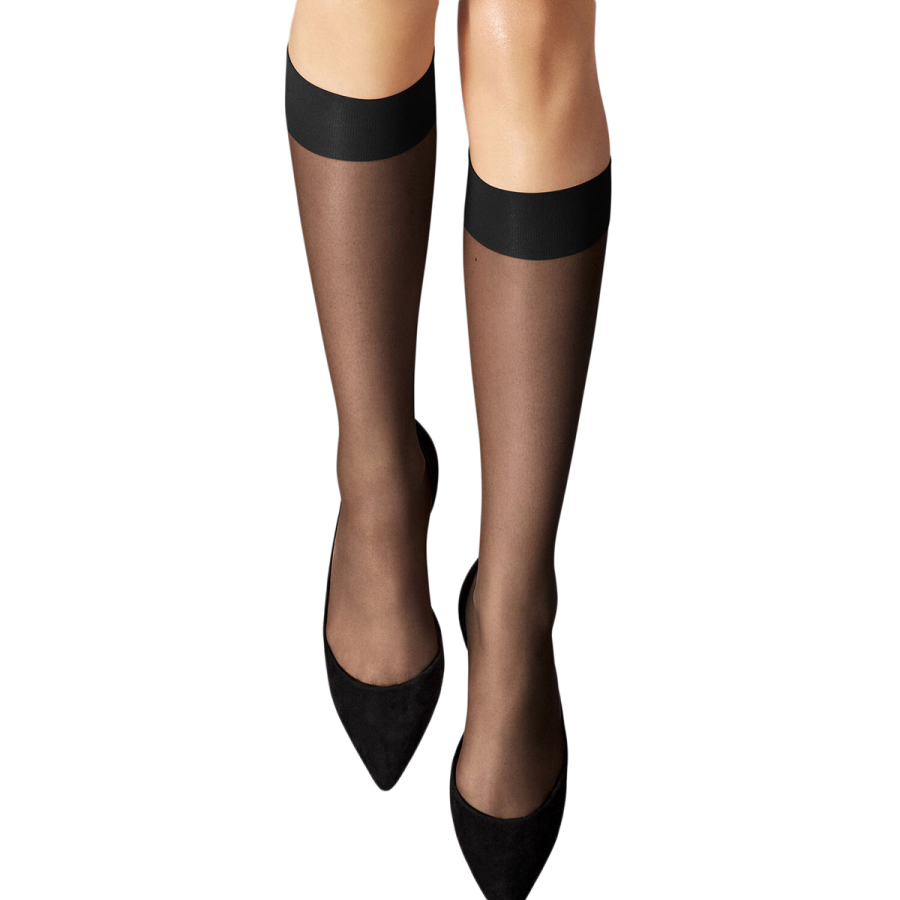 Wolford Ladies Nude 8 Sheer Knee-high Stockings In Black