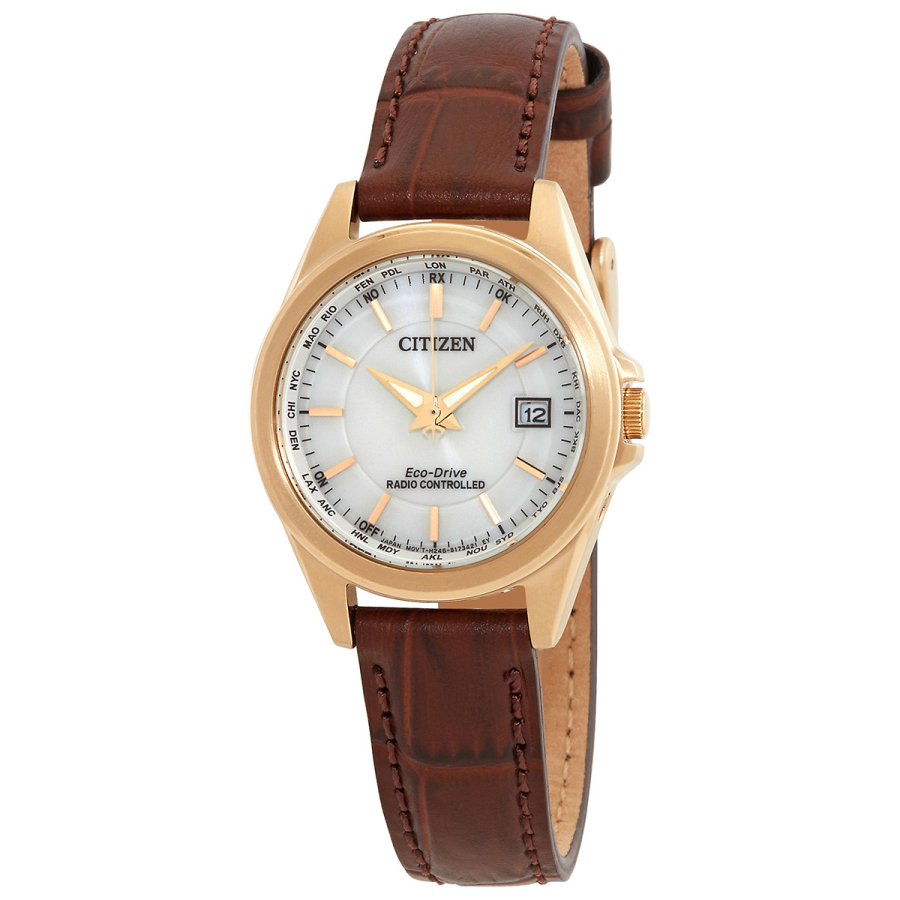 Men's Leather White Dial Watch | World of Watches